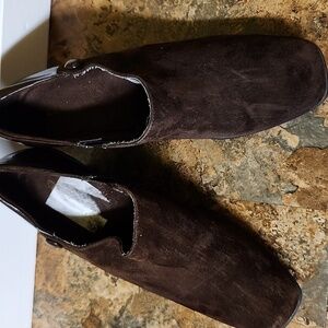Brown Suede Women's Shoes, Sz 10